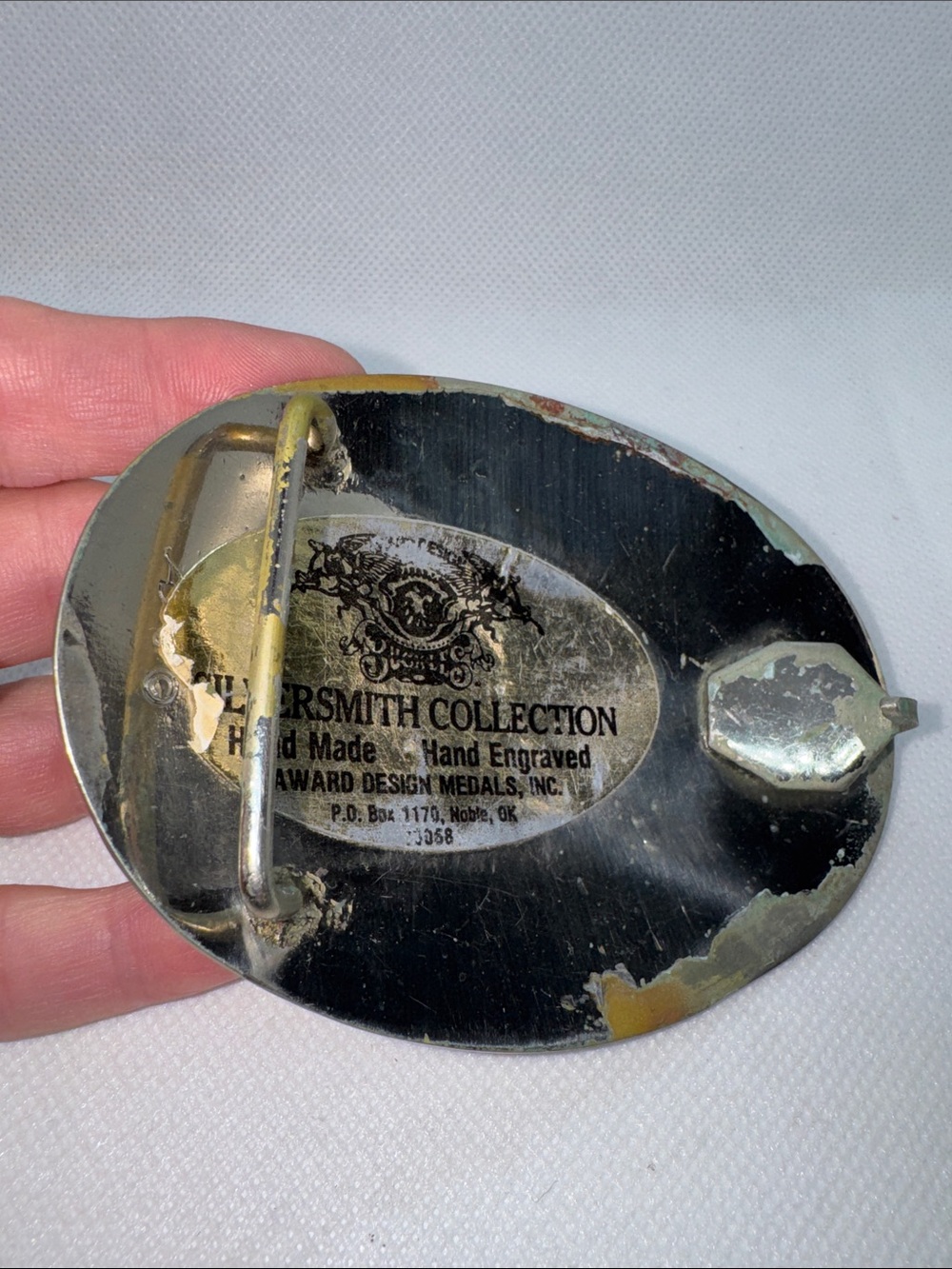 Silversmith Collection Western Eagle Two-Tone Belt Buckle - Gold & Silver - Picture 10 of 13